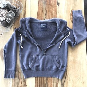 💥FINAL PRICE DROP💥 American Eagle -MED- 3/4 Zip Up Hoody in chocolate brown